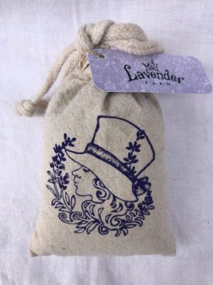 Lavender muslin sachet bag