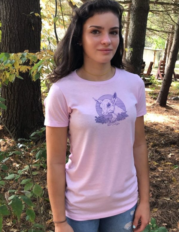 Baby Goat Tee shirt in lilac