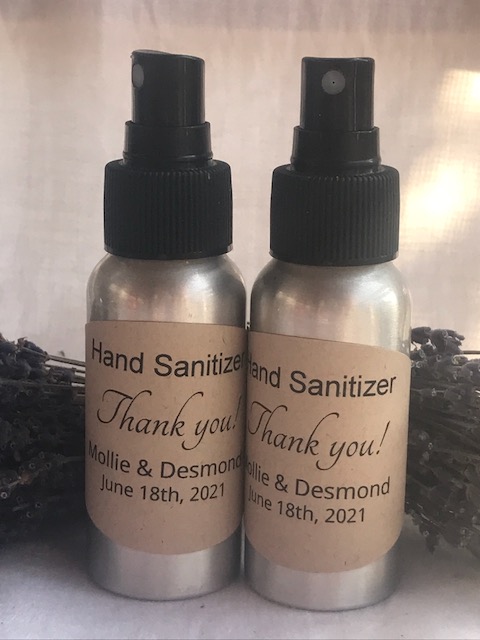 Hand sanitizer party favors