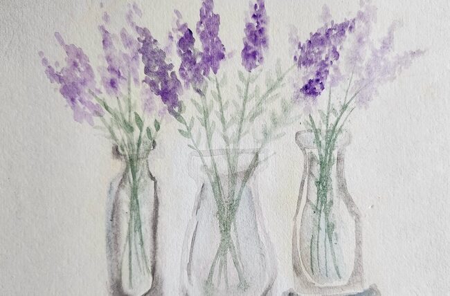 Lavender in bottles