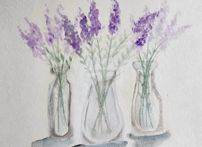 Lavender in bottles